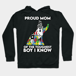 Proud Mom Autism Awareness Gift for Birthday, Mother's Day, Thanksgiving, Christmas Hoodie